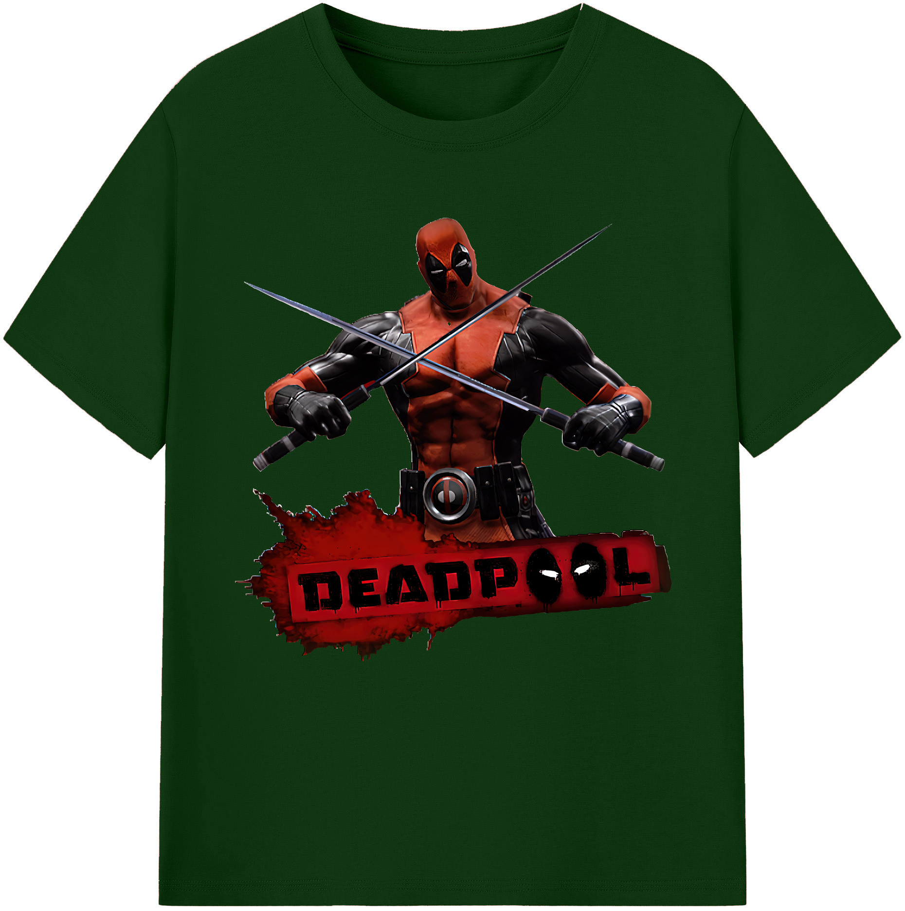 （画像用） Deadpool デッドプール 綿100％半袖Tシャツ（フロントプリント）